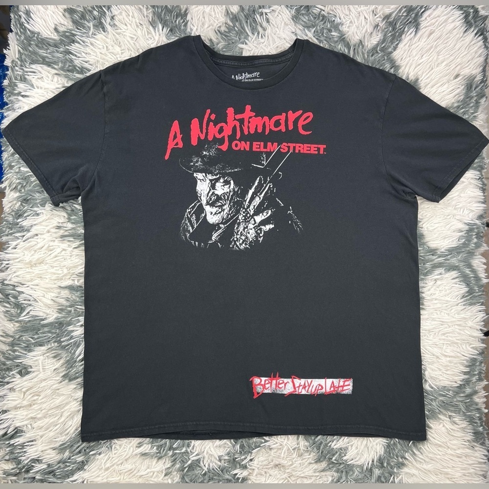 A Nightmare On Elm Street Men’s Black Freddy Krueger Graphic T-shirt XXL